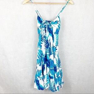 Rococo Sand Leaf Print Mini Tropical Dress Size XS